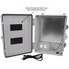 Altelix 14x11x7 Polycarbonate + ABS NEMA 4X Enclosure with Aluminum Equipment Mounting Plate, 120 VAC Outlets & Power Cord