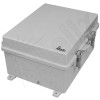 Altelix 14x11x7 Polycarbonate + ABS NEMA 4X RF Transparent Outdoor WiFi Enclosure with No-Drill PVC Equipment Mounting Plate