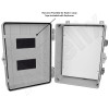 Altelix 14x11x7 Polycarbonate + ABS NEMA 4X RF Transparent Outdoor WiFi Enclosure with No-Drill PVC Equipment Mounting Plate