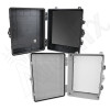 Altelix 14x11x7 Polycarbonate + ABS NEMA 4X RF Transparent Outdoor WiFi Enclosure with No-Drill PVC Equipment Mounting Plate