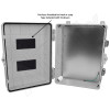 Altelix 14x11x7 Polycarbonate + ABS NEMA 4X Enclosure with Aluminum Equipment Mounting Plate