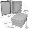 Altelix 14x11x7 Polycarbonate + ABS NEMA 4X RF Transparent Outdoor WiFi Enclosure