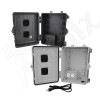 Altelix 12x9x7 Polycarbonate + ABS Vented RF Transparent Outdoor WiFi Enclosure with 120 VAC Outlets & Power Cord