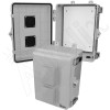 Altelix 12x9x7 Polycarbonate + ABS Vented RF Transparent Outdoor WiFi Enclosure with No-Drill PVC Equipment Mounting Plate