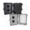 Altelix 12x9x7 Polycarbonate + ABS Vented RF Transparent Outdoor WiFi Enclosure with No-Drill PVC Equipment Mounting Plate
