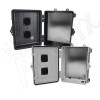 Altelix 12x9x7 Polycarbonate + ABS Vented Enclosure with Aluminum Equipment Mounting Plate
