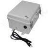 Altelix 12x9x7 Polycarbonate + ABS NEMA 4X RF Transparent Outdoor WiFi Enclosure with No-Drill PVC Equipment Mounting Plate, 120 VAC Outlets & Power Cord