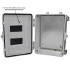 Altelix 12x9x7 Polycarbonate + ABS NEMA 4X Enclosure with Aluminum Equipment Mounting Plate