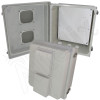 Altelix 14x12x8 Inch Vented Fiberglass Weatherproof NEMA Enclosure with Blank Aluminum Mounting Plate