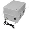 Altelix 14x11x9 Polycarbonate + ABS NEMA 4X Enclosure with 50W Heater, Aluminum Equipment Mounting Plate, 120 VAC Outlets & Power Cord
