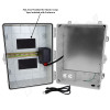 Altelix 17x14x9 Polycarbonate + ABS NEMA 4X Enclosure with 50W Heater, Aluminum Equipment Mounting Plate, 120 VAC Outlets & Power Cord