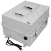 Altelix 17x14x9 Polycarbonate + ABS Vented Enclosure with Aluminum Equipment Mounting Plate, 50W Heater, Cooling Fan, 120 VAC Outlets & Power Cord