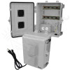 Altelix 12x9x7 Polycarbonate + ABS Vented DIN Rail Enclosure with 120 VAC Outlets & Power Cord