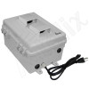 Altelix 12x9x7 Polycarbonate + ABS Vented DIN Rail Enclosure with Cooling Fan, 120 VAC Outlets & Power Cord