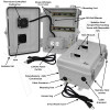 Altelix 12x9x7 Polycarbonate + ABS Vented DIN Rail Enclosure with Cooling Fan, 120 VAC Outlets & Power Cord