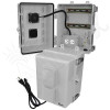 Altelix 12x9x9 Polycarbonate + ABS Vented DIN Rail Enclosure with Cooling Fan, 120 VAC Outlets & Power Cord