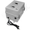 Altelix 12x9x9 Polycarbonate + ABS Vented DIN Rail Enclosure with Cooling Fan, 120 VAC Outlets & Power Cord