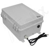 Altelix 14x11x7 Polycarbonate + ABS NEMA 4X DIN Rail Enclosure with 120 VAC Outlets & Power Cord