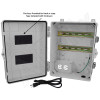 Altelix 14x11x7 Polycarbonate + ABS NEMA 4X DIN Rail Enclosure with 120 VAC Outlets & Power Cord