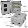 Altelix 14x11x7 Polycarbonate + ABS Vented DIN Rail Enclosure