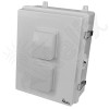 Altelix 17x14x7 Polycarbonate + ABS Vented DIN Rail Enclosure with 120 VAC Outlets & Power Cord
