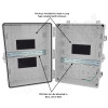 Altelix 17x14x9 Polycarbonate + ABS NEMA 4X DIN Rail Enclosure