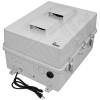 Altelix 17x14x9 Polycarbonate + ABS Vented DIN Rail Enclosure with 120 VAC Outlets & Power Cord