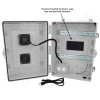 Altelix 17x14x9 Polycarbonate + ABS Vented DIN Rail Enclosure with Cooling Fan, 120 VAC Outlets & Power Cord