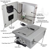 Altelix 14x12x6 Fiberglass Vented Fan Cooled Weatherproof NEMA Enclosure with Aluminum Mounting Plate, 120 VAC Outlets and Power Cord