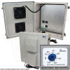 Altelix 14x12x6 Fiberglass Vented Fan Cooled Weatherproof NEMA Enclosure with Aluminum Mounting Plate, 120 VAC Outlets and Power Cord
