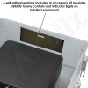 Mirror Provides Visibility to Controls and Indicator Lights