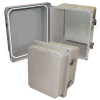 Altelix 10x8x8 Fiberglass Weatherproof NEMA 4X Enclosure with Blank Galvanized Steel Equipment Mounting Plate