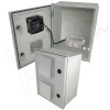 Altelix 16x12x8 Fiberglass FRP NEMA Weatherproof Equipment Enclosure with Equipment Mounting Plate, 120VAC Outlets and 85&deg;F Turn-On Cooling Fan