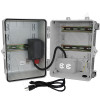 Altelix 12x9x9 Heated Polycarbonate + ABS NEMA 4X DIN Rail Enclosure with 50W Heater, 120 VAC Outlets & Power Cord