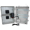 Altelix 17x14x9 Heated Polycarbonate + ABS Vented DIN Rail Enclosure with 50W Heater, Cooling Fan, 120 VAC Outlets & Power Cord