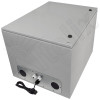 Altelix 28x24x24 Steel Weatherproof NEMA Enclosure with Heavy Duty 19" Adjustable 8U Rack Frame, Dual Cooling Fans, Dual 120 VAC Duplex Outlets and Power Cord