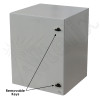 Altelix 28x24x24 NEMA 4X Steel Pad Mount Network Cabinet Enclosure with Plinth and Dual 120 VAC Duplex Outlets