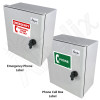 Altelix 12x10x6 Fiberglass Outdoor Weatherproof NEMA 4X Phone Call Box with Emergency Phone or Service Phone Label