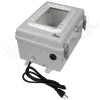 Altelix Windowed 120VAC Enclosure - 12x9x7 Polycarbonate + ABS NEMA 4X Enclosure with Window, 120VAC Outlets & Power Cord