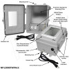 Altelix Windowed 120VAC Enclosure - 12x9x7 Polycarbonate + ABS NEMA 4X Enclosure with Window, 120VAC Outlets & Power Cord