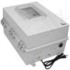 Altelix Windowed 120VAC Enclosure - 17x14x9 Polycarbonate + ABS NEMA 4X Directional Enclosure with Window, Tilt-and-Swivel Mount, 120VAC Outlets & Power Cord