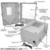 Altelix Windowed 120VAC Enclosure - 17x14x9 Polycarbonate + ABS NEMA 4X Directional Enclosure with Window, Tilt-and-Swivel Mount, 120VAC Outlets & Power Cord