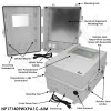 Altelix Windowed 120VAC Enclosure - 17x14x9 Polycarbonate + ABS NEMA 4X Directional Enclosure with Window, Tilt-and-Swivel Mount, 120VAC Outlets & Power Cord