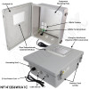 Altelix Windowed Enclosure - 14x12x6 Fiberglass Weatherproof NEMA Enclosure with Window, Aluminum Mounting Plate, 120V Outlets & Power Cord