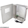 Altelix Windowed Enclosure - 14x12x6 Fiberglass Weatherproof NEMA Enclosure with Window, Aluminum Mounting Plate, 120V Outlets & Power Cord
