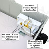 Altelix Ceiling Mount PoE Powered Enclosure - 17x14x7 Polycarbonate + ABS with DC Cooling Fans & 2-Port PoE Power Splitter
