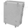 Altelix Ceiling Mount PoE Powered DIN Rail Enclosure - 17x14x7 Polycarbonate + ABS with DC Cooling Fans & 2-Port PoE Power Splitter