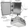 Altelix Vented Ceiling Mount Enclosure - 17x14x7 Polycarbonate + ABS with Aluminum Equipment Mounting Plate