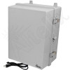 Altelix Network Distribution Enclosure - Polycarbonate + ABS NEMA 4X Weatherproof Enclosure with 12-Port Blank Patch Panel, 120 VAC Outlets & Power Cord