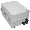 Altelix Network Distribution Enclosure - Polycarbonate + ABS NEMA 4X Weatherproof Enclosure with 12-Port Blank Patch Panel, 120 VAC Outlets & Power Cord